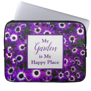 Garden ist My Happy Place Lila Blume Laptopschutzhülle