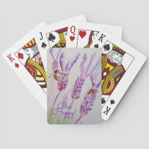 Garden Journal Lavender Bee Watercolor Notebook Spielkarten