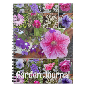 Garden Journal Pink Petunia Hübsch Frühlingsblumen Notizblock
