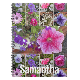 Garden Journal Pink Petunia Hübsch Frühlingsblumen Notizblock