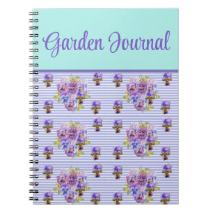 Garden Journal Viola Lila Lilac Blume Notizblock