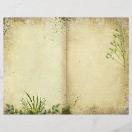 Garden Journal Wild Herb Greenery Scrapbook