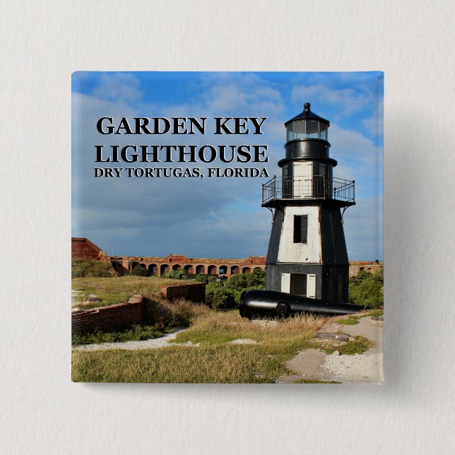 Garden Key Lighthouse, Dry Tortugas Florida Button (Vorderseite)