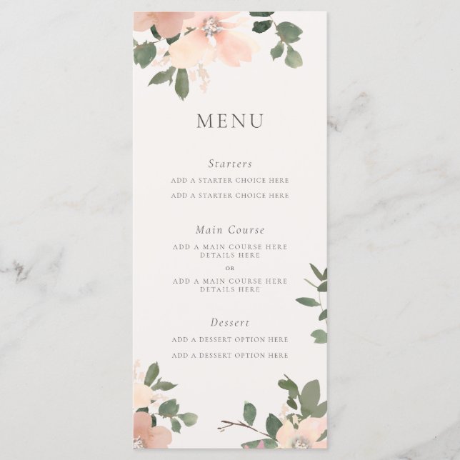 Garden Liebe Menu Card Menükarte (Vorderseite)