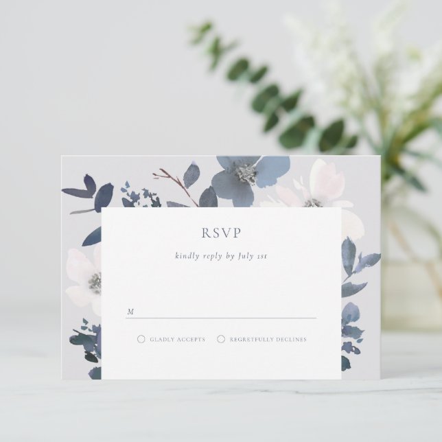 Garden Liebe RSVP Card Karte (Stehend Vorderseite)