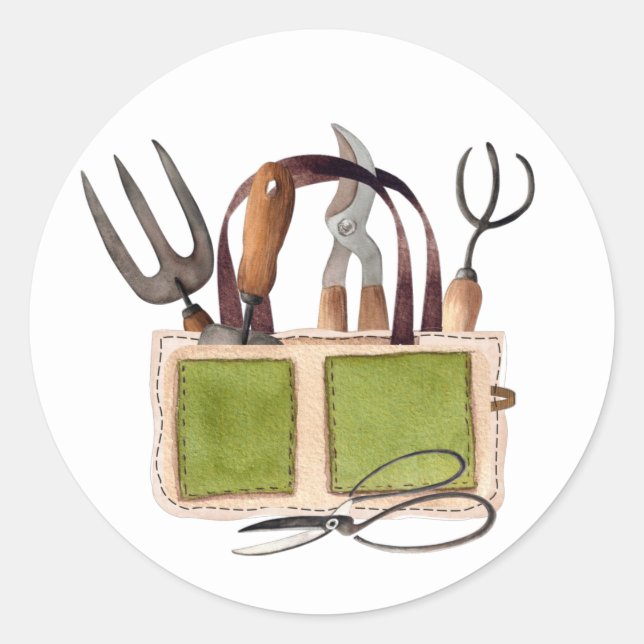 Garden Life Tool Bag Round Sticker (Vorderseite)