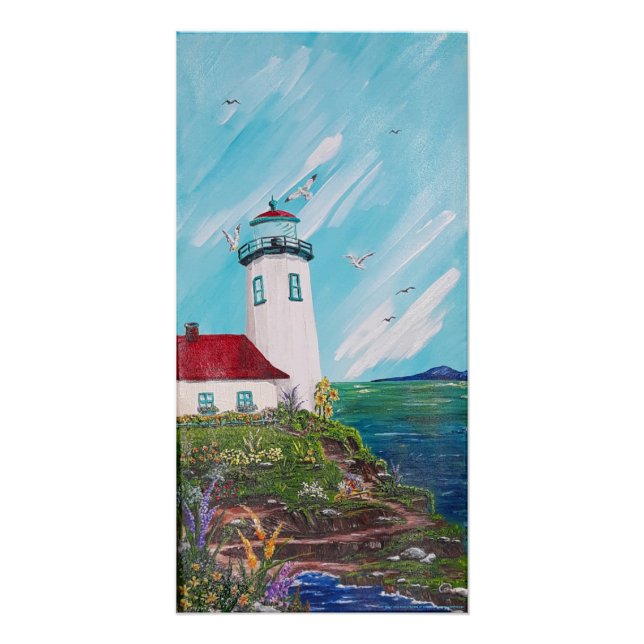 Garden Lighthouse Print Poster (Vorderseite)