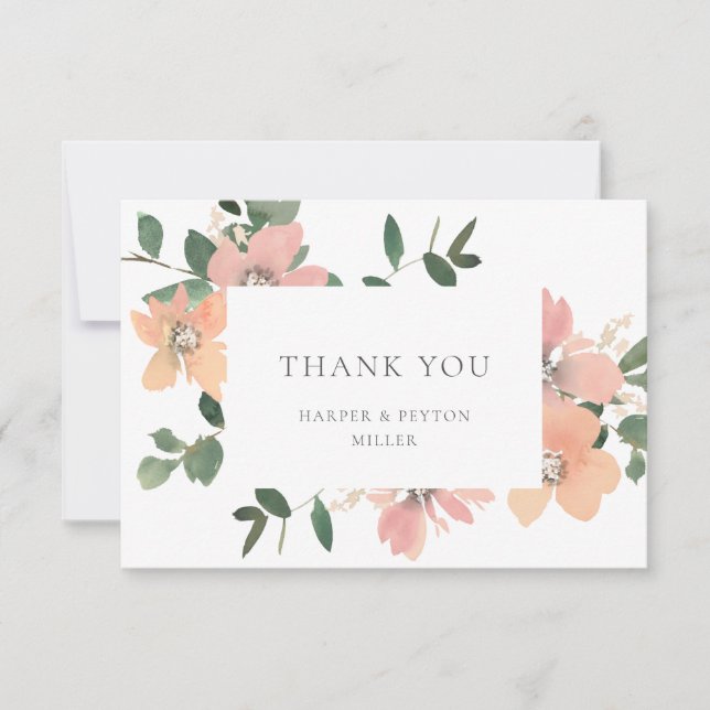 Garden Love Flat Carte de remerciements (Devant)