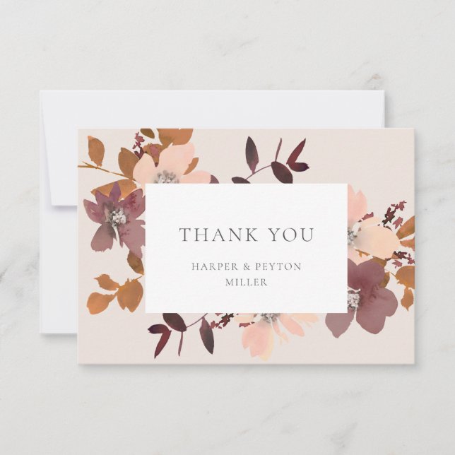 Garden Love Flat Carte de remerciements (Devant)
