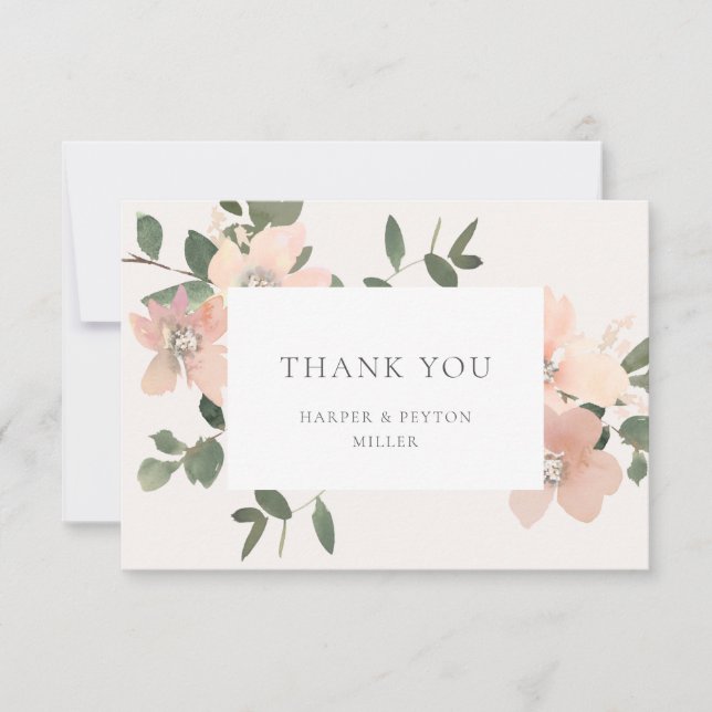 Garden Love Flat Carte de remerciements (Devant)