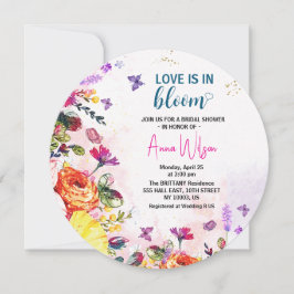 Garden love is in bloom wildflower bridal shower einladung