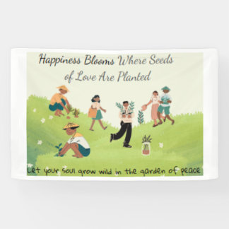 Garden Lover Zitat Vinyl Banner - 2,5'x4'.