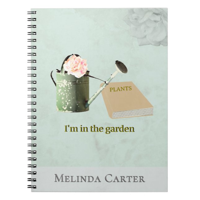 Garden Lover's Rustic Elegant Custom Notebook Notizblock (Vorderseite)