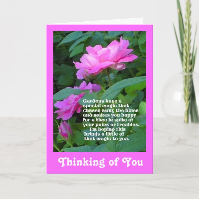 Garden Magic Thinking of You Card Karte (Vorderseite)