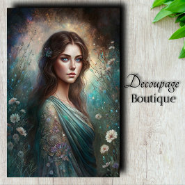 Garden Maiden Art Decoupage Seidenpapier