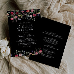 Garden Multicolor Wildblume Bachelorette Einladung
