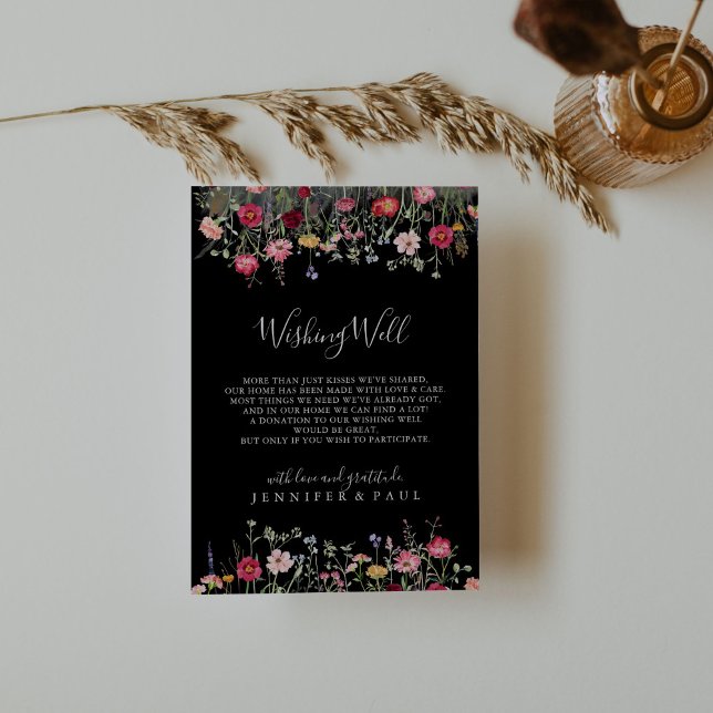 Garden Multicolor Wildblume Hochzeit wünschend Gut Begleitkarte (Von Creator hochgeladen)