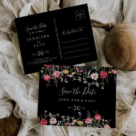 Garden Multicolor Wildblume Save the Date Postkarte