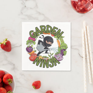 Garden Ninja Design - Spaß Gartenarbeit Grafik Serviette