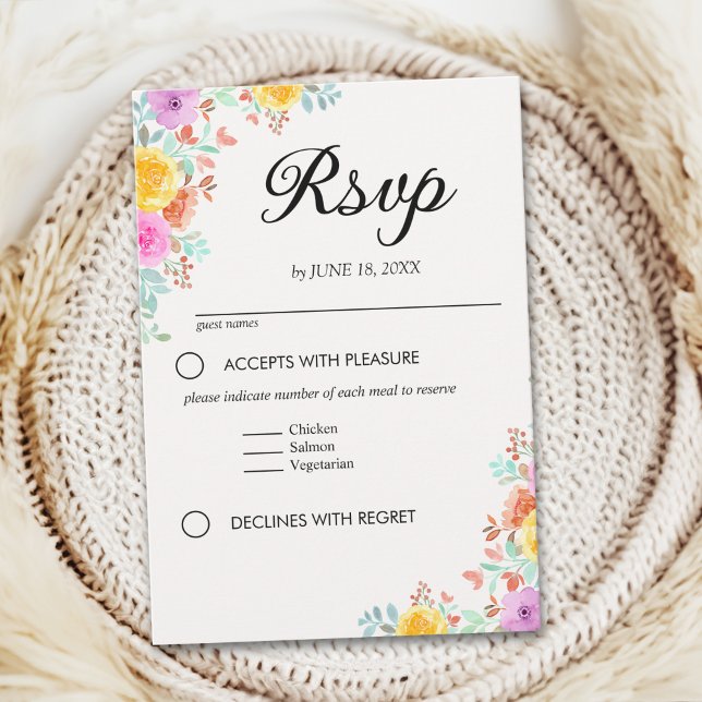 Garden of Love – A Wedding in Spring Blossom RSVP Karte (Von Creator hochgeladen)
