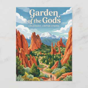 Garden of the Gods Colorado Postkarte