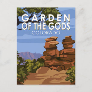 Garden of the Gods Colorado Vintage Postkarte