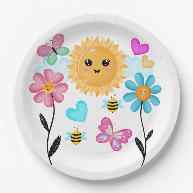Garden of Whimsy  Pappteller (Vorderseite)