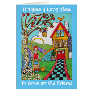 Garden Old Friends Whimsical Blume Gardener Card