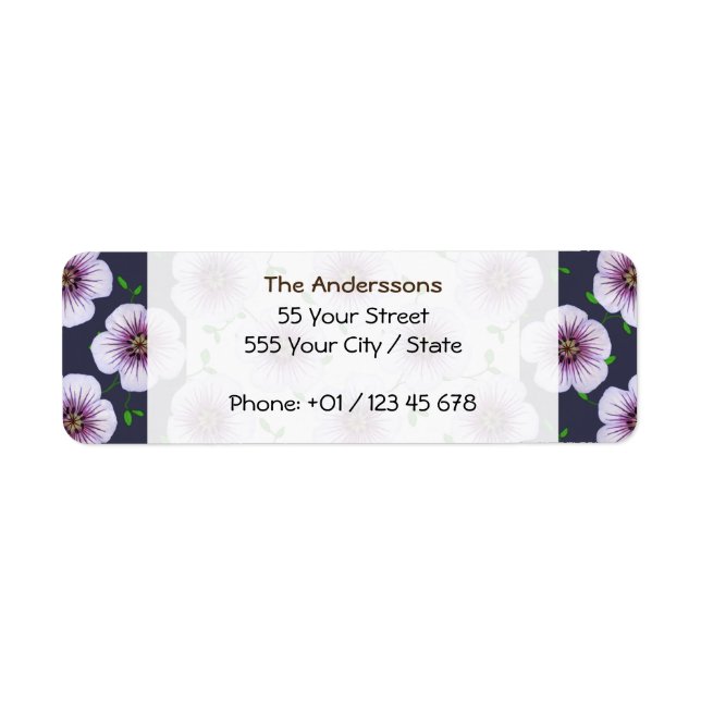 Garden Pale Blue Geranium Blume auf beliebiger Far (Vorne)