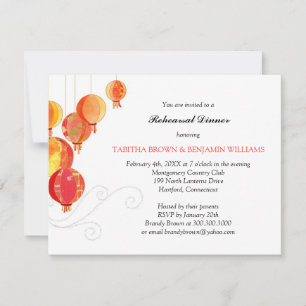 Garden Paper Lanterns Hochzeit Probe Dinner Einladung