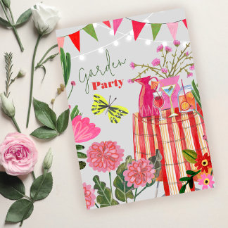 Garden Party Birthday Einladung