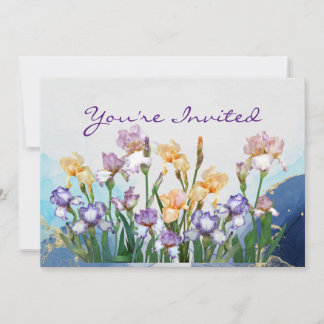 Garden Party Birthday Invite Iris Blume Einladung