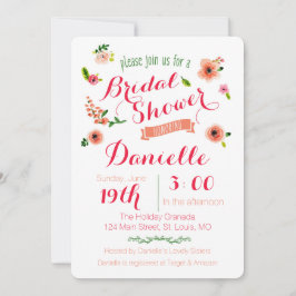 Garden Party Bridal Dusche Einladung