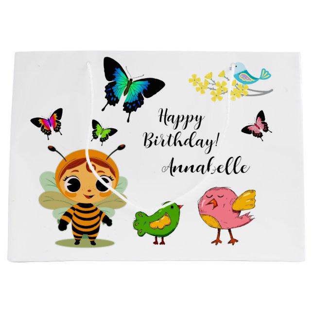 Garden Party Children Celebration Große Geschenktüte (Vorderseite)