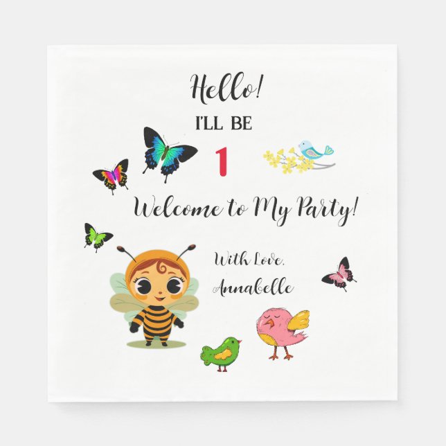 Garden Party Children Celebration Serviette (Vorderseite)
