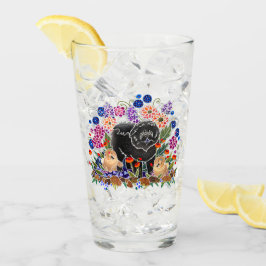 GARDEN PARTY Chow 16 oz Glasdesign vorne & hinten Glas