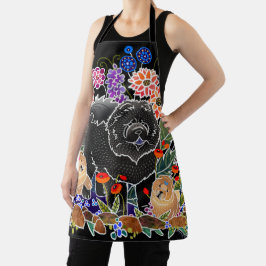 GARDEN PARTY Chow All-Over Imprimer Tablier