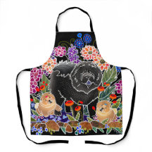 GARDEN PARTY Chow All-Over Imprimer Tablier