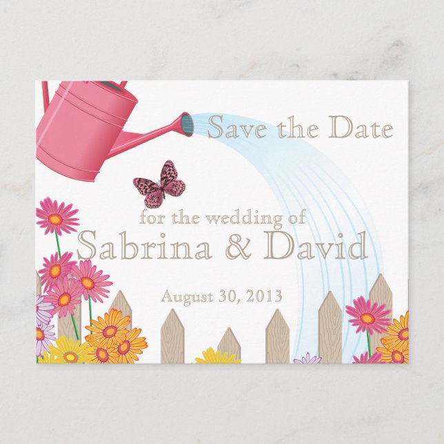 Garden Party Collection Save the Date Ankündigungspostkarte (Vorderseite)