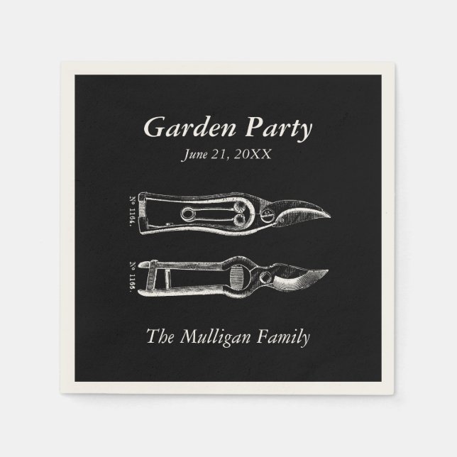 Garden Party Family Wiedersehen Paper Napkins Serviette (Vorderseite)