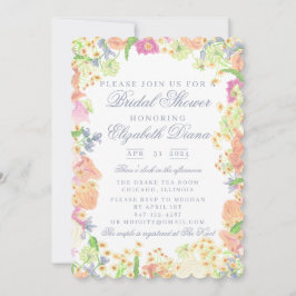Garden Party Floral Brautparty Einladung