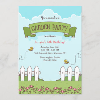 Garden Party Geburtstag Einladung