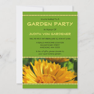 Garden Party Gelbe Coreopsis Blume Einladung