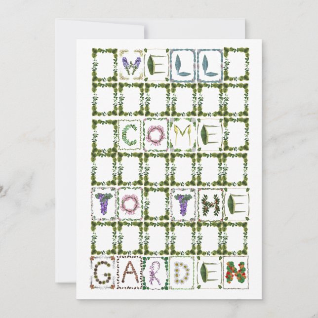 Garden Party - Romantische Blume - xoxo Lovely Einladung (Vorderseite)