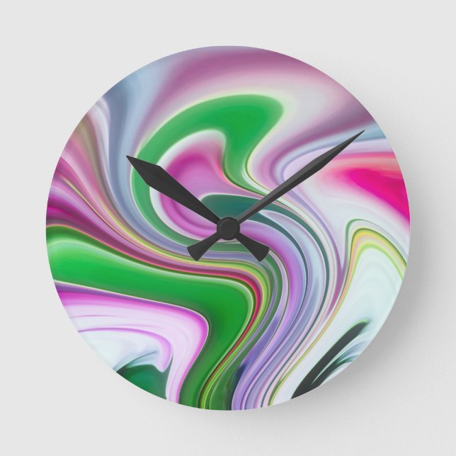 Garden Party Runde Wanduhr (Vorderseite)