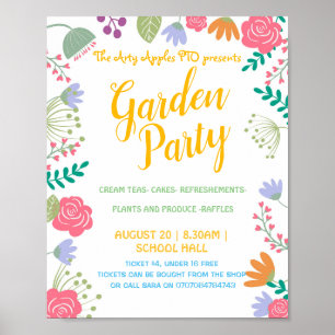 Garden Party Sommerthema Poster