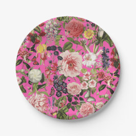 Garden Party Vintag Blumengrün Thumb Geburtstag Pappteller