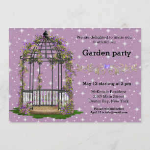 Garden-Party * Wählen Sie Ihre Hintergrundfarbe Einladung