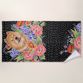 GARDEN PATH als Handtuchhalter schwarz Hintergrund Strandtuch