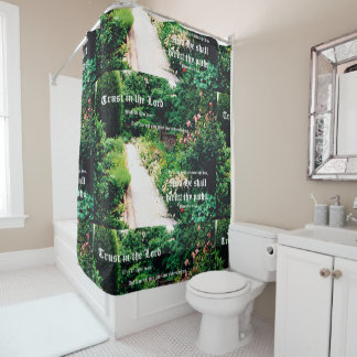 Garden Path with Proverbs 3:5-6 Duschvorhang